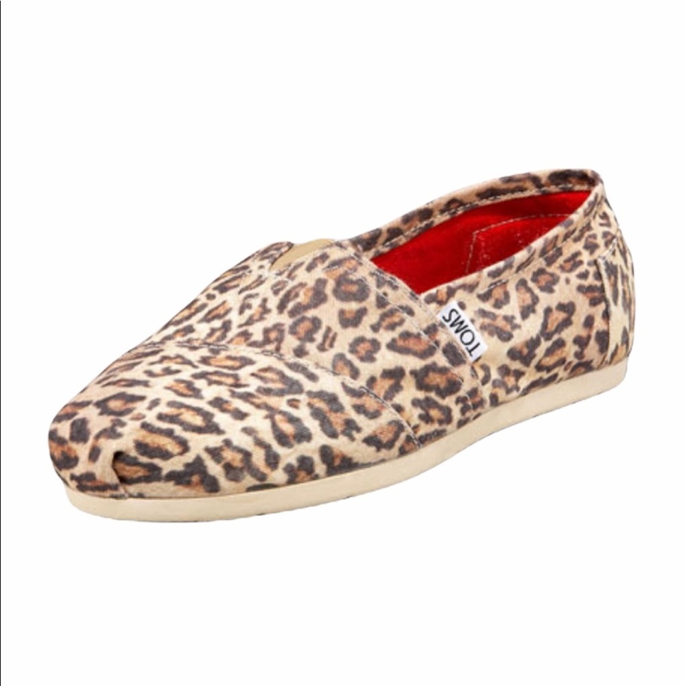 Toms Leopard Print Slip Ons